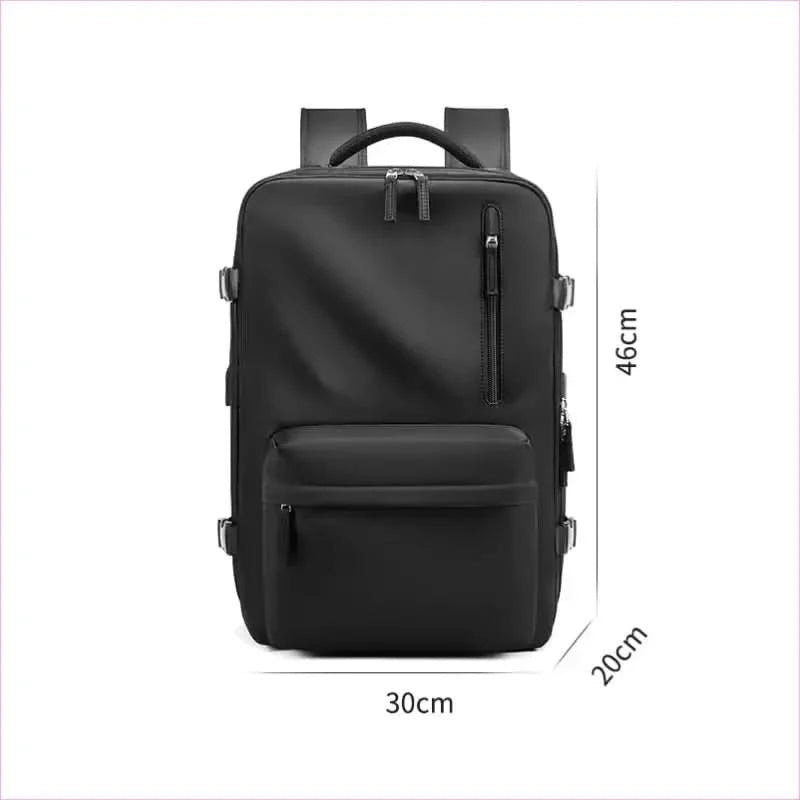 Gray Waterproof 18 Inch Extendable Laptop School Backpack with Usb - Pleasures and Sins