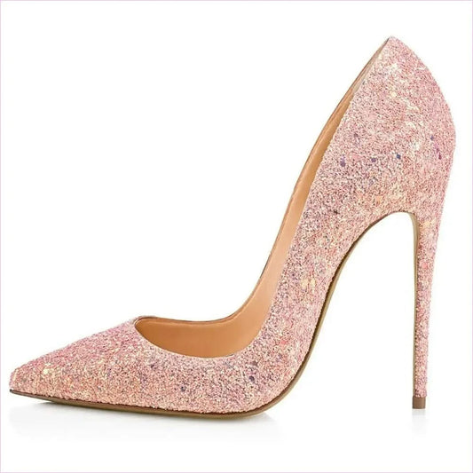High Heel Glittered Unisex Shoes for Weddings and Proms - Pleasures and Sins