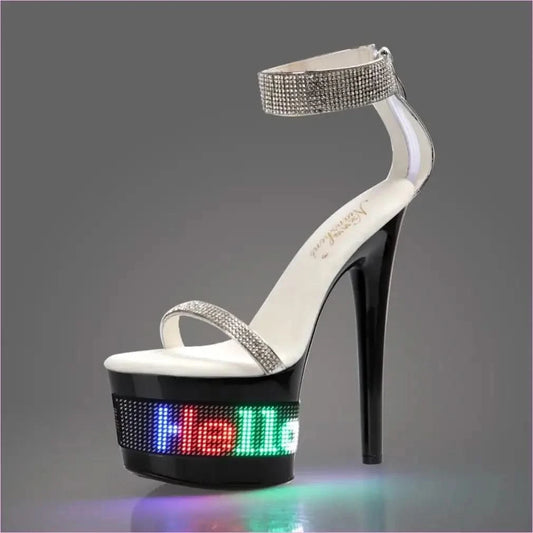 High Heel Stripper Led Display Shoes for Drag Queens - Pleasures and Sins
