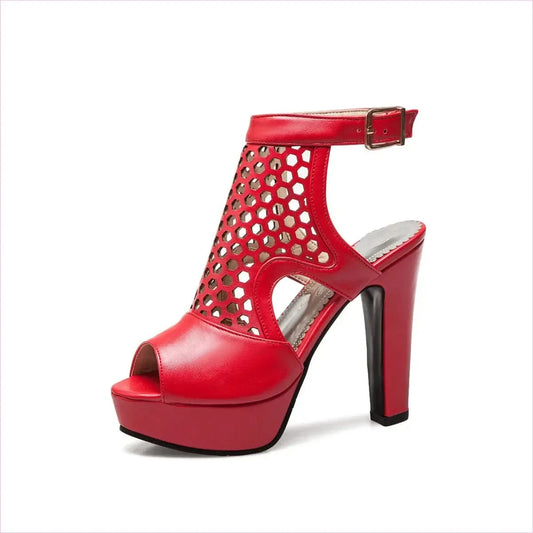 High-heeled Fish Mouth Backless Unisex Platform Sandals - Pleasures and Sins