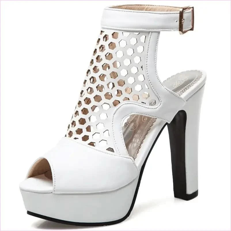 High-heeled Fish Mouth Backless Unisex Platform Sandals - Pleasures and Sins