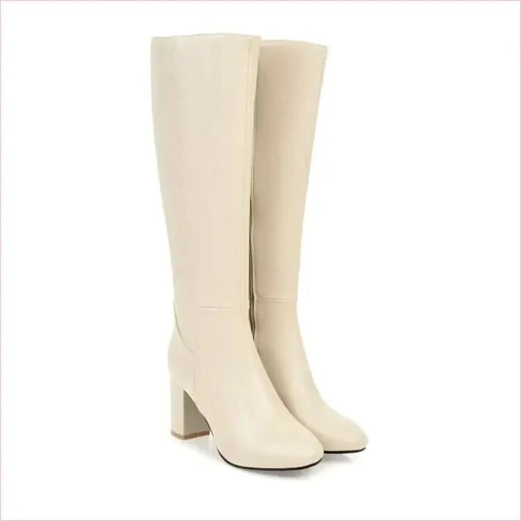 High-heeled Knee High Boots in Women’s British Style - Pleasures and Sins
