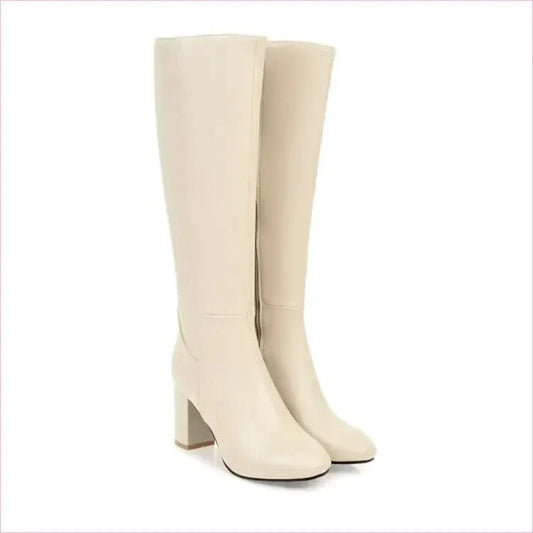 High-heeled Knee High Boots in Women’s British Style - Pleasures and Sins