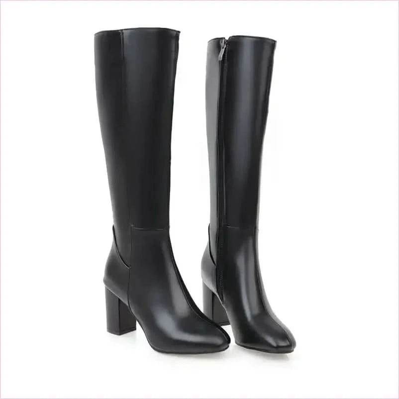 High-heeled Knee High Boots in Women’s British Style - Pleasures and Sins