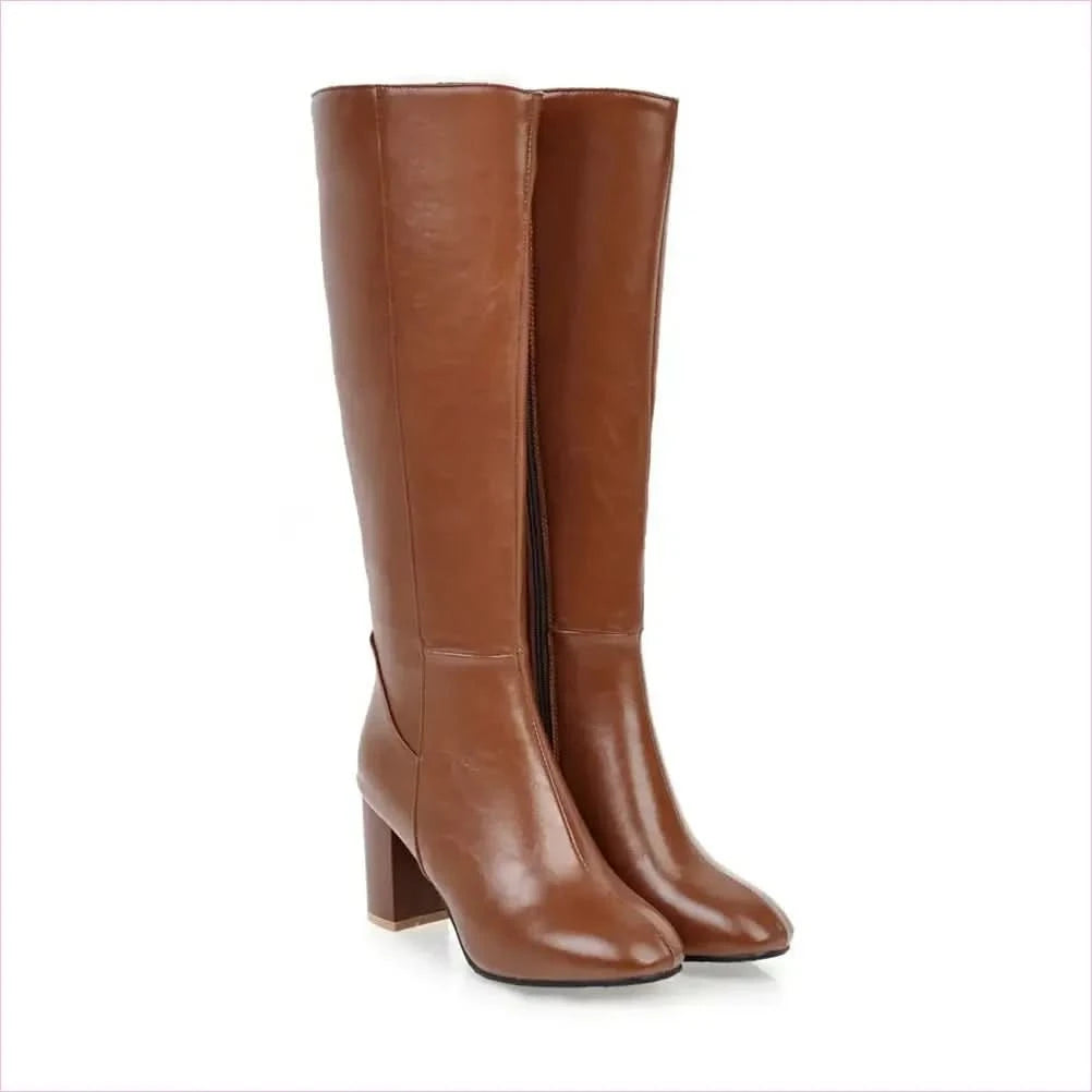 High-heeled Knee High Boots in Women’s British Style - Pleasures and Sins