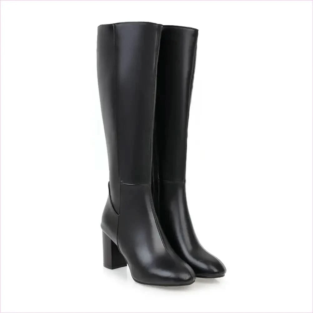 High-heeled Knee High Boots in Women’s British Style - Pleasures and Sins