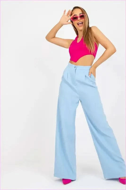 High Waisted Pants Women's Fashion Style Xsapienza blue 34