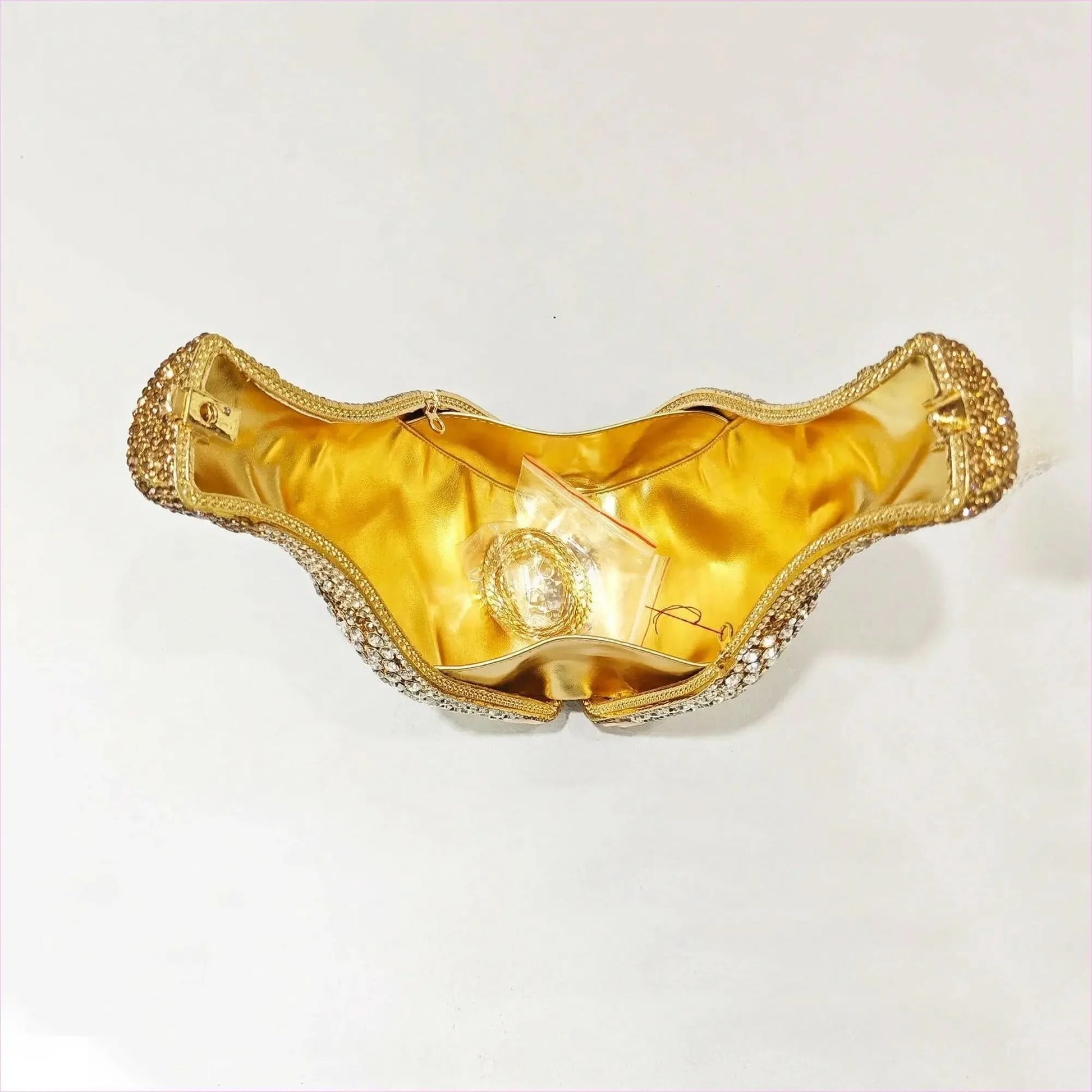 Jewel-encrusted Crystal Evening Bag in Unique Bottle Shape - Pleasures and Sins