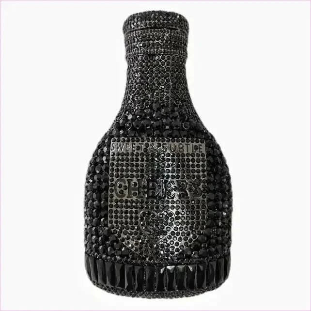 Jewel-encrusted Crystal Evening Bag in Unique Bottle Shape - Pleasures and Sins