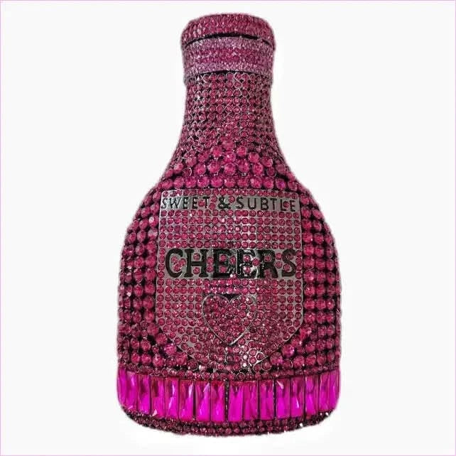 Jewel-encrusted Crystal Evening Bag in Unique Bottle Shape - Pleasures and Sins