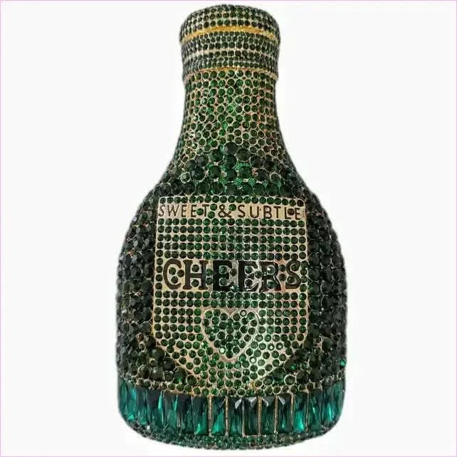 Jewel-encrusted Crystal Evening Bag in Unique Bottle Shape - Pleasures and Sins