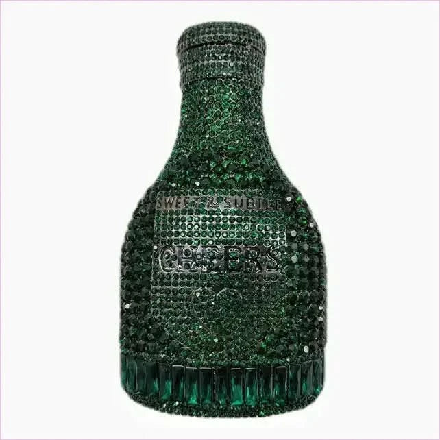 Jewel-encrusted Crystal Evening Bag in Unique Bottle Shape - Pleasures and Sins