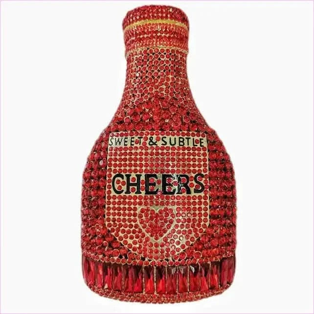 Jewel-encrusted Crystal Evening Bag in Unique Bottle Shape - Pleasures and Sins