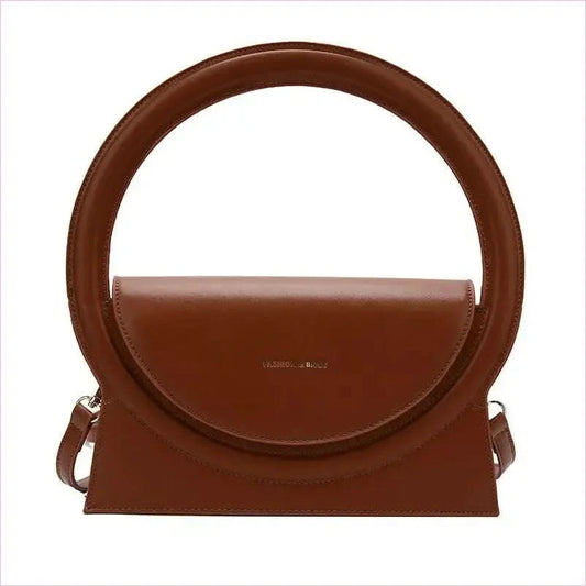 Ladies Circle Handle Designer Handbag Versatile Retro Shoulder Crossbody Bag - Pleasures and Sins