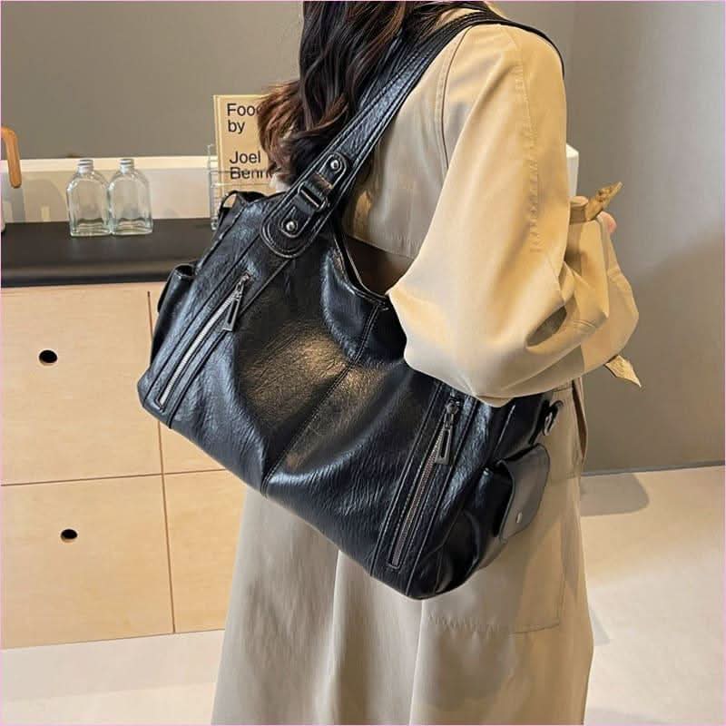 Ladies Multi Zip Shoulder Travel Messenger Bag for Effortless Style - Pleasures and Sins