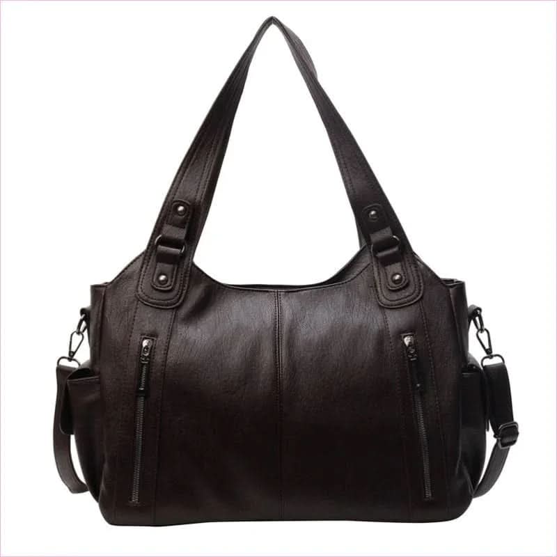 Ladies Multi Zip Shoulder Travel Messenger Bag for Effortless Style - Pleasures and Sins