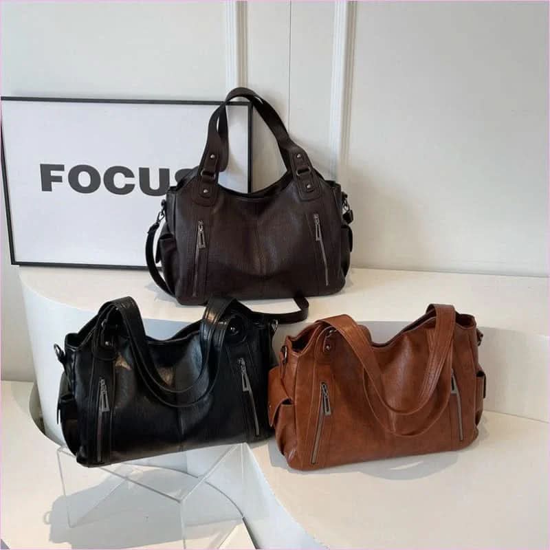 Ladies Multi Zip Shoulder Travel Messenger Bag for Effortless Style - Pleasures and Sins
