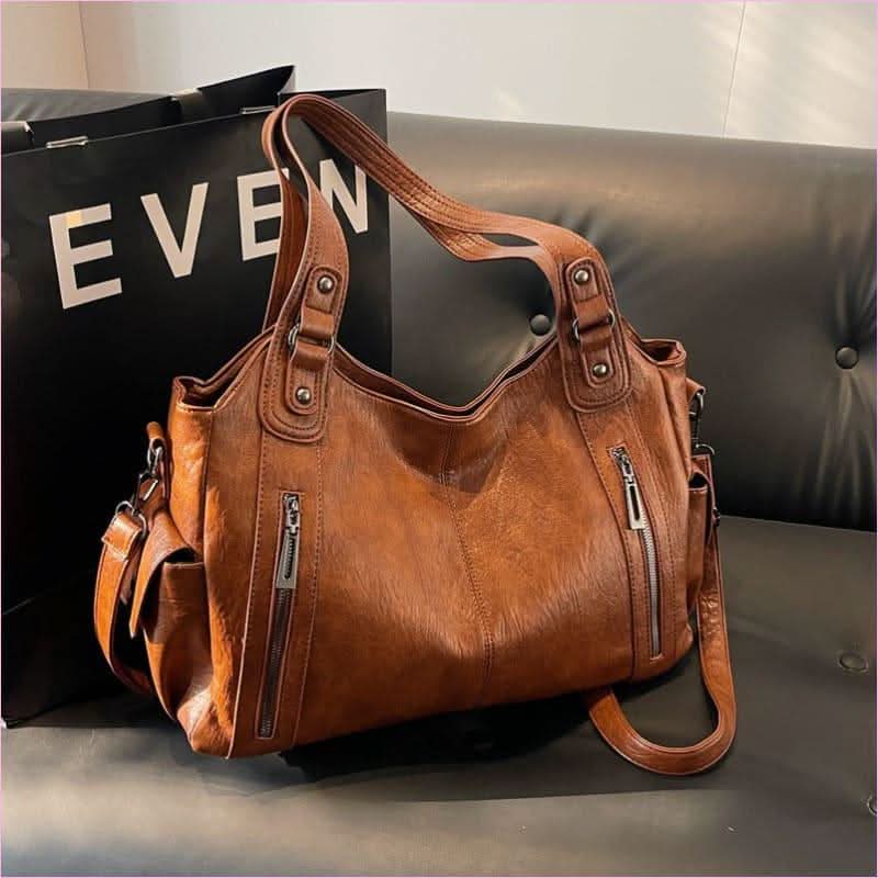 Ladies Multi Zip Shoulder Travel Messenger Bag for Effortless Style - Pleasures and Sins