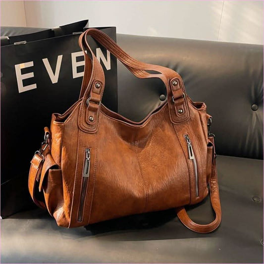 Ladies Multi Zip Shoulder Travel Messenger Bag for Effortless Style - Pleasures and Sins