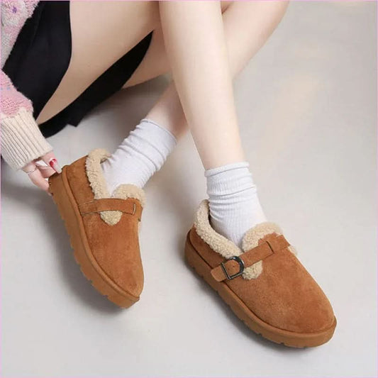 Ladies Thick Sole Fleece-lined Ugg Style Snow Boots for Winter Warmth - Pleasures and Sins