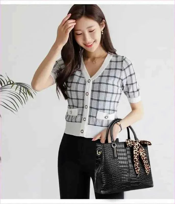 Large Capacity Crocodile Pattern Handbag Set with Wallet and Clutch - Pleasures and Sins
