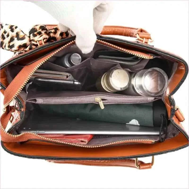 Large Capacity Crocodile Pattern Handbag Set with Wallet and Clutch - Pleasures and Sins