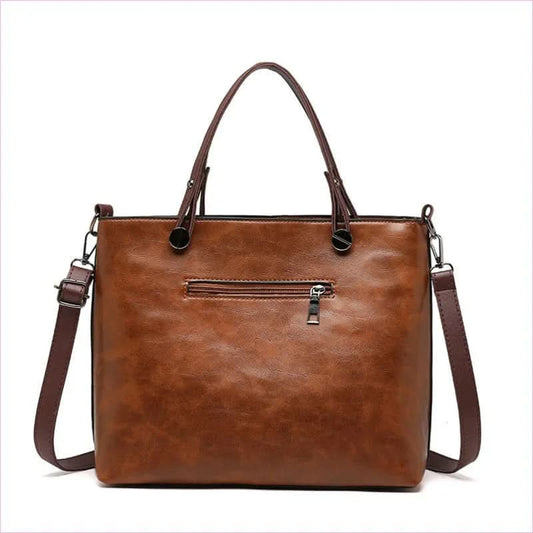 Large Capacity Retro Faux Leather Diagonal Cross Bag for Women - Pleasures and Sins