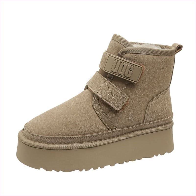 Luxurafur Faux Suede Snow Boots for Women - Pleasures and Sins
