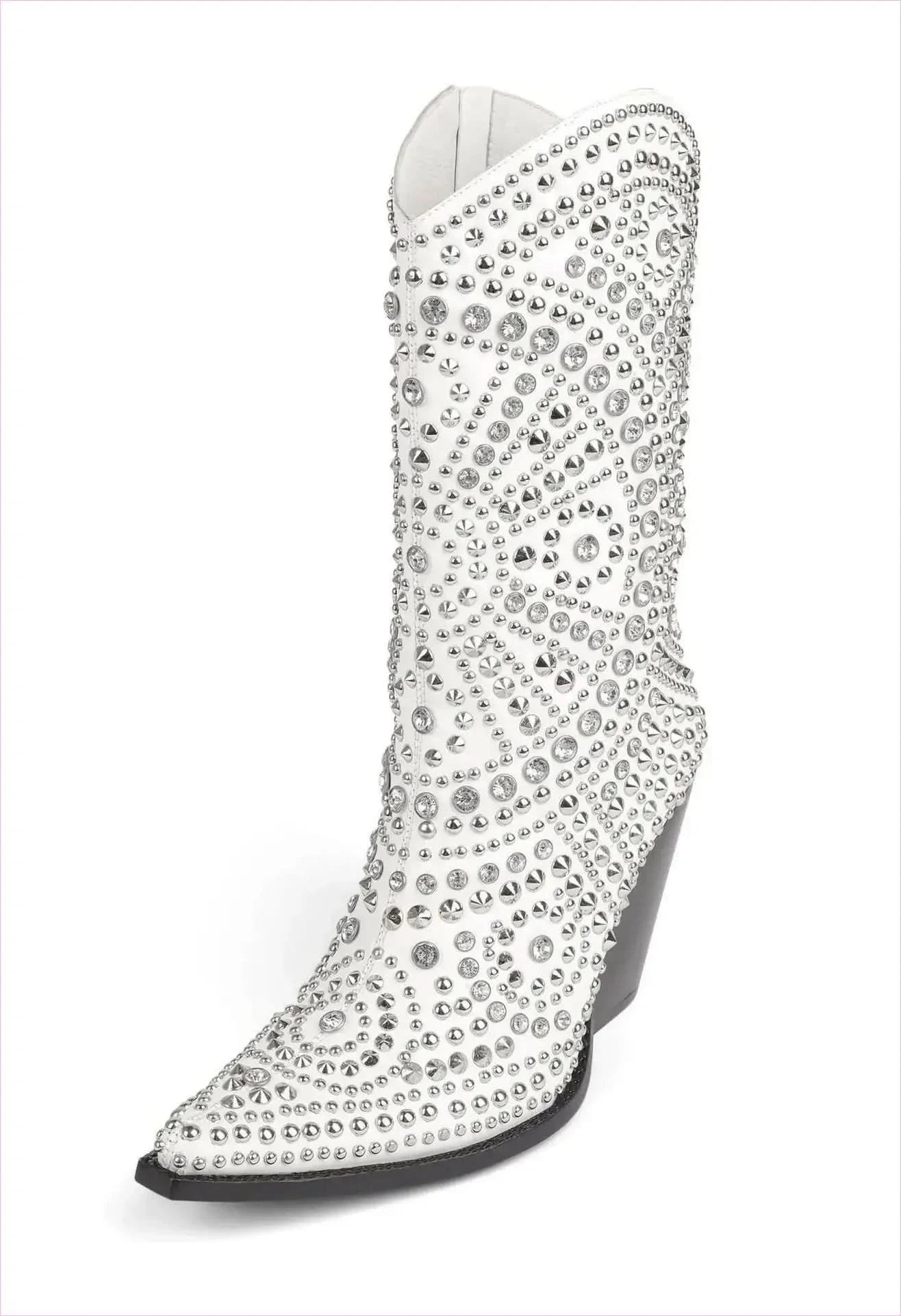 Luxury Crystal Encrusted Western Boots with Pointed Toe Elegance - Pleasures and Sins
