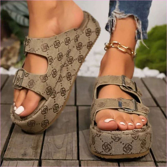 Luxury Designer Style Dupe Platform Buckle Sandals for a Chic Look - Pleasures and Sins
