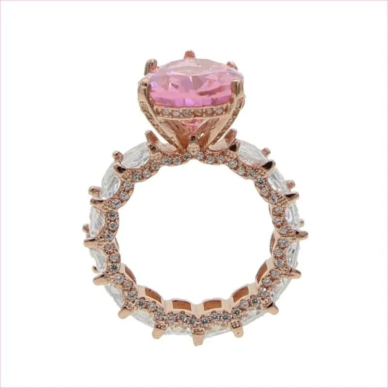 Luxury Iced Bling Water Drop Pinky Baguette Ring for Sophisticated Style - Pleasures and Sins