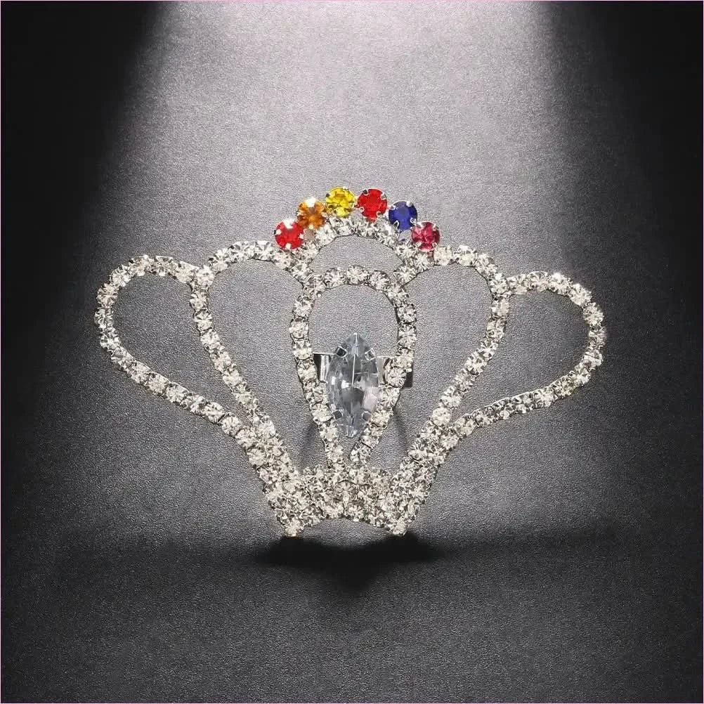 Luxury Rhinestone Oversized Adjustable Drag Queen Ring or Brooch - Pleasures and Sins