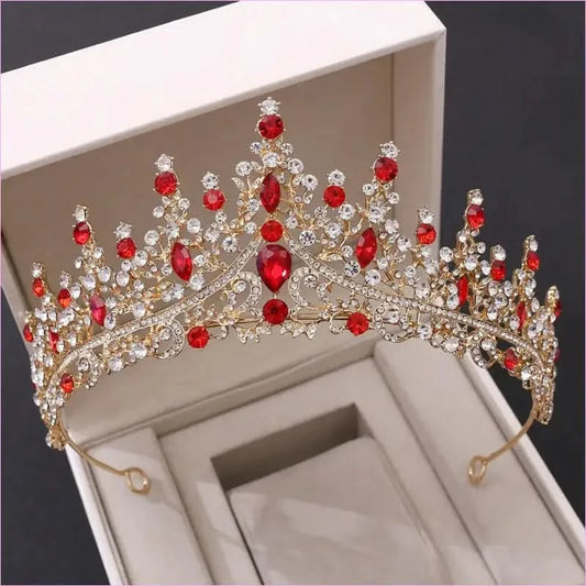 Magnificent Luxury Rhinestone Tiara for Wedding Crown Bride's Look - Pleasures and Sins