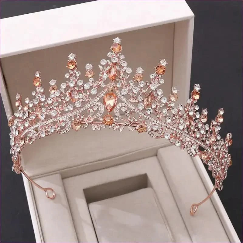 Magnificent Luxury Rhinestone Tiara for Wedding Crown Bride's Look - Pleasures and Sins