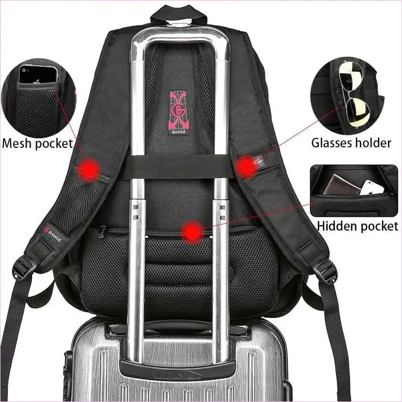 Mens 45l Laptop Usb Anti-theft Travel Backpack - Pleasures and Sins