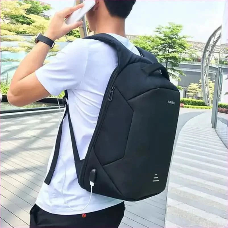 Men's Anti-theft Laptop Backpack with Usb Charging Port - Pleasures and Sins