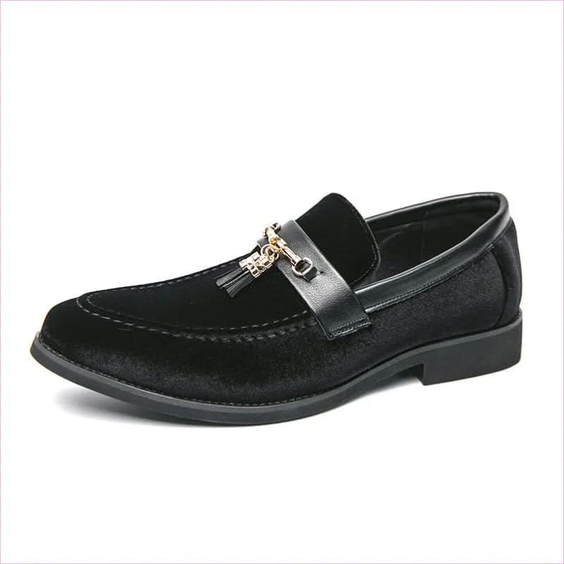 Men's British Style Velour Moccasin Trendy Shoes for Luxe Comfort - Pleasures and Sins