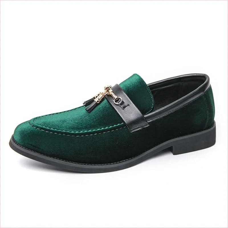 Men's British Style Velour Moccasin Trendy Shoes for Luxe Comfort - Pleasures and Sins