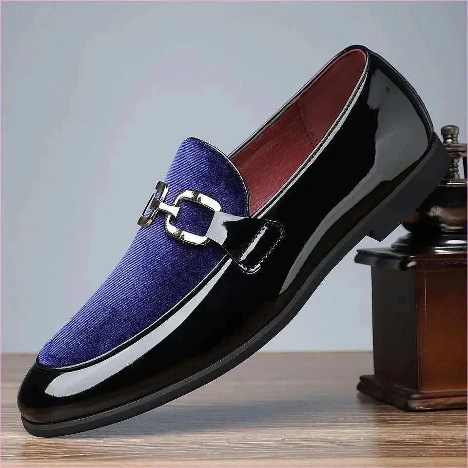 Mens Glossy Pointed Shoes British Style Frosted Suede - Pleasures and Sins