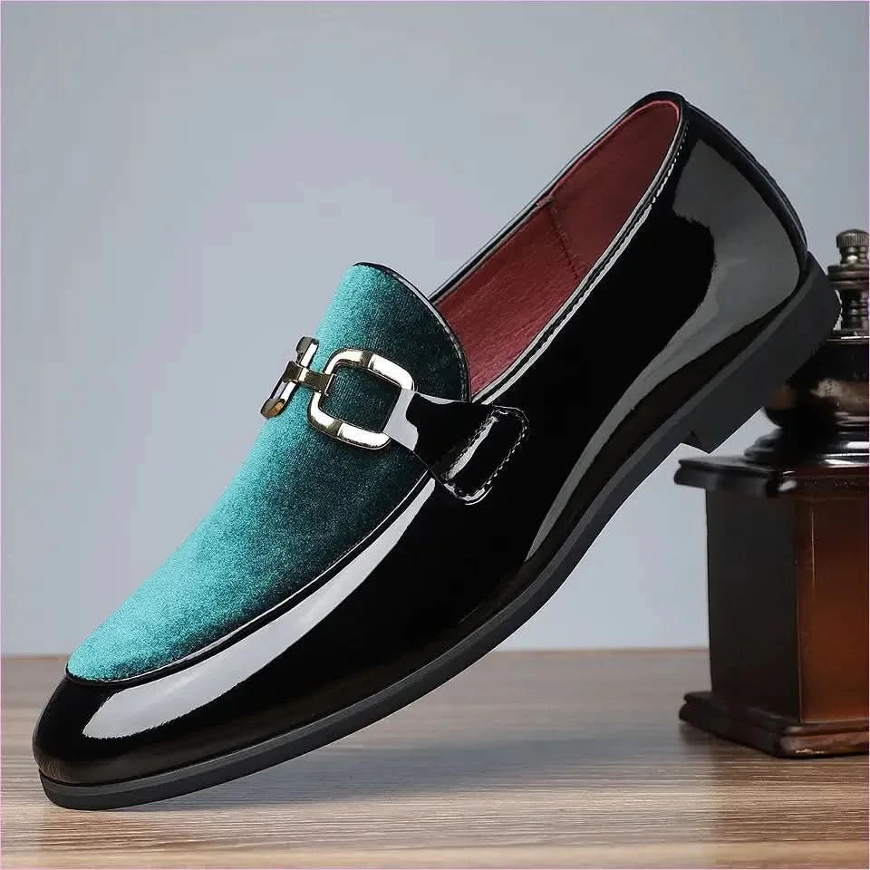 Mens Glossy Pointed Shoes British Style Frosted Suede - Pleasures and Sins