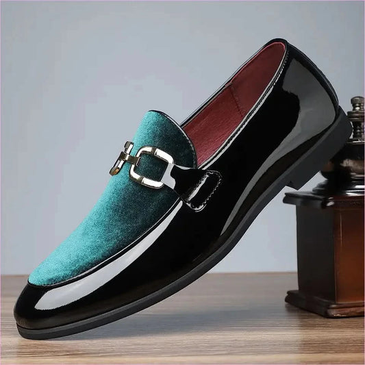 Mens Glossy Pointed Shoes British Style Frosted Suede - Pleasures and Sins