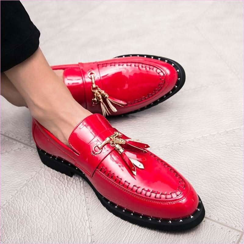 Mens Pointed Toe Casual Faux Leather Moccasin Shoes - Pleasures and Sins