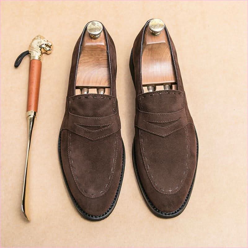 Men's Pointed Toe Casual Suede Moccasins for Everyday Style - Pleasures and Sins