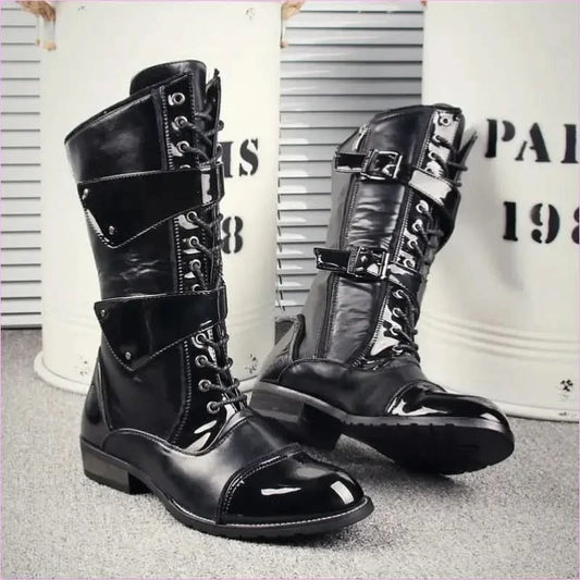 Mens Punk High Leg Boots - Pleasures and Sins