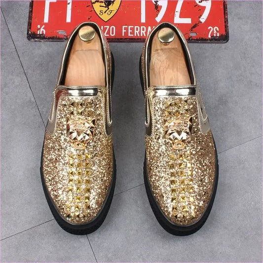 Mens Sequin Wedding Shoes Subtle Stud Detailing Increased Style - Pleasures and Sins
