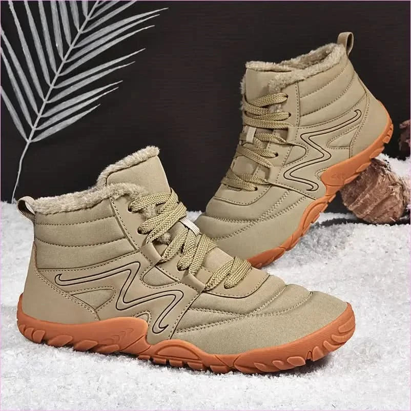 Men’s Warm Plush Sneaker Style Fur Lined Snow Boots with Gum Sole - Pleasures and Sins