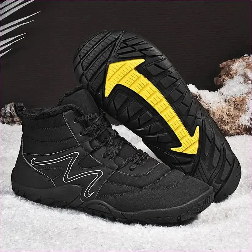 Men’s Warm Plush Sneaker Style Fur Lined Snow Boots with Gum Sole - Pleasures and Sins