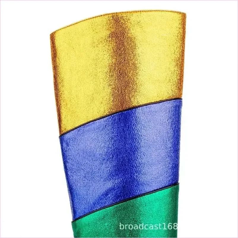 Metallic Rainbow Pointed Toe Chunky Heel Mid Boots for Pride Vibes - Pleasures and Sins