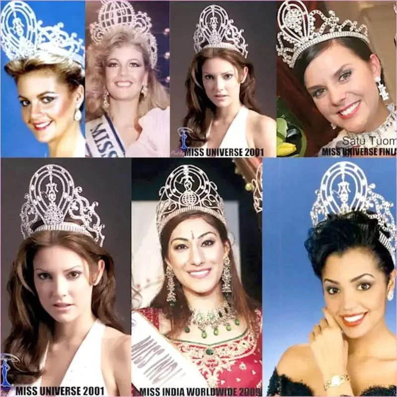 Miss Universe Large Adjustable Headband Crown with Diamonds - Pleasures and Sins