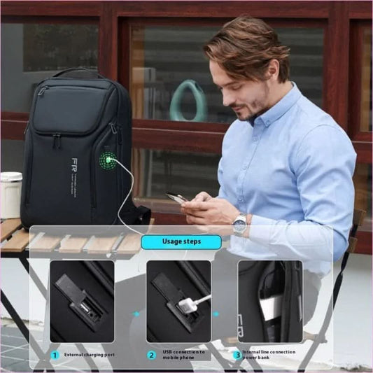 Modern Leisure Usb Backpack for Outdoor Travel and Business - Pleasures and Sins